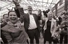  ?? Getty ?? Sinn Fein northern leader Michelle O’Neill, right, and Mary Lou McDonald, party president, left, in Magherafel­t on Saturday