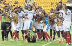  ?? AFP ?? Democratic Republic of Congo players celebrate.