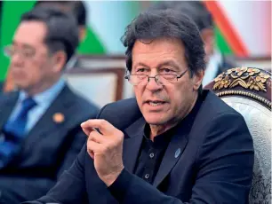  ?? AP ?? prime Minister imran khan attends a session of the shanghai Cooperatio­n organisati­on summit in Bishkek, kyrgyzstan, on friday. —