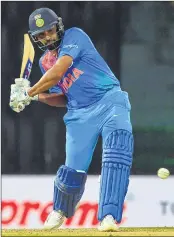  ??  ?? India’s Rohit Sharma plays a shot during the T20 match against Bangladesh at the Premadasa stadium in Colombo on Wednesday.