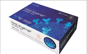  ?? Truvian Sciences ?? AMONG the more serious products related to the pandemic is this test from Truvian Sciences, a San Diego start-up. Applicatio­ns from others include those for a “COVID Wallet” and a multifunct­ion “COVID Key.”