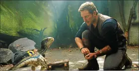  ?? UNIVERSAL PICTURES ?? Chris Pratt is back with the dinosaurs in “Jurassic World: Fallen Kingdom.”