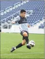  ?? Contribute­d photo / Hartford Athletic ?? Alfonso Vazquez, who scored a state-record 149 goals in the last four seasons at Windham High, begins his pro soccer career with the Hartford Athletic.