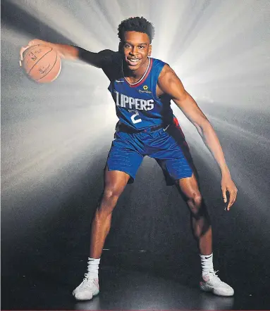  ?? JESSE D. GARRABRANT NBAE/GETTY IMAGES ?? Point guard Shai Gilgeous-Alexander, a 20-year-old who grew up in both Toronto and Hamilton, has proven to be a quick study in the NBA game, recently getting his first start for the Los Angeles Clippers.