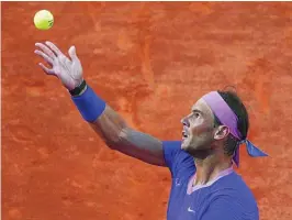  ?? REUTERS ?? Nadal debutó en el Foro Itálico ante Sinner. Hoy le espera el canadiense Shapovalov