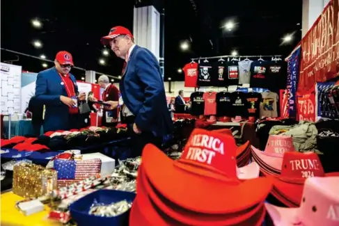  ?? lHarbor (EPA) ?? MA GA gear for sale at the CPAC event in the National Harbor