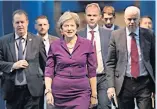  ??  ?? PRESSURE Theresa May at conference