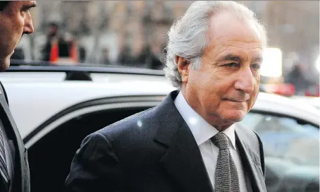  ?? STEPHEN CHERNIN/GETTY IMAGES FILE ?? Disgraced financier Bernard Madoff pleaded guilty to fraud in 2009 and is serving a 150-year sentence.