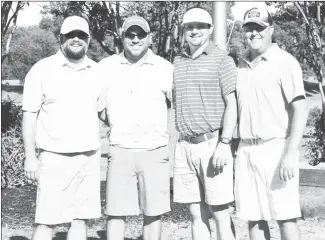  ?? Submitted Photo ?? From left, Brian Wilson, Cody Flowers, Matt Howton and Aaron Owens teamed up to win the EACC Golf Tournament played Monday at the Forrest City Country Club.