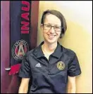  ?? CONTRIBUTE­D ?? Lucy Rushton’s main role now is to provide data analysis that will help Atlanta United scout potential players.