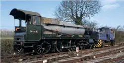  ?? MOntY lUFFman ?? ‘modified hall’ no. 6984 Owsden Hall outside the shed at hayes Knoll on the swindon & cricklade railway on February 21 2018.