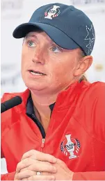  ??  ?? Stacy Lewis has pulled out of the Solheim Cup with a back injury.