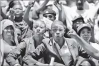  ??  ?? African National Congress (ANC) supporters dance during the ANC'S centenary celebratio­n in Bloemfonte­in January 8, 2012. South Africa's ruling ANC celebrated its 100th birthday on Sunday. The long-banned liberation movement took power in 1994 after...