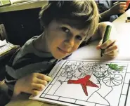  ?? BY JEN PERROT ?? Declan Perrot enjoys his RAAC coloring book at the Rappahanno­ck County Library.