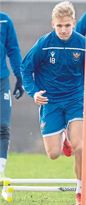  ?? Picture: PPA. ?? St Johnstone’s Ali McCann during training as he prepares for tomorrow’s home clash with Ross County.