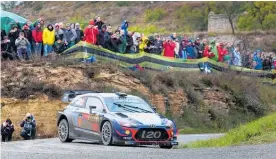  ?? Photo / Helena El Mokni/Hyundai Motorsport ?? Thierry Neuville finished fourth in Spain, losing the lead in the World Rally Championsh­ip heading to Rally Australia.