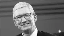  ?? PHOTO: REUTERS ?? ‘We sort of see it as the mother of all AI projects’, said Apple’s Chief Executive Officer Tim Cook