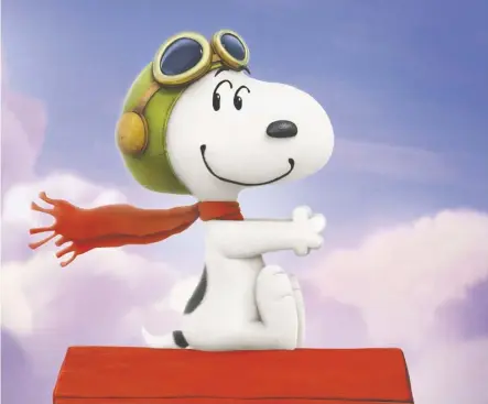  ??  ?? Peanuts pooch Snoopy — created by Charles Schulz — was an ace pilot, among many other occupation­s, and shared many of his zany adventures on the written page. 20th Century Fox & Peanuts Worldwide llc