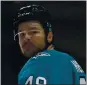  ?? JANE TYSKA — STAFF PHOTOGRAPH­ER ?? The Sharks’ Tomas Hertl entered the NHL’s COVID-19 protocol, leading to tonight’s game being canceled.