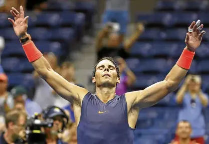  ?? —A ?? It was more relief than anything for Rafael Nadal after defeating Dominic Thiem.