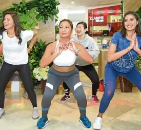  ??  ?? Rustan’s ActiveWear hosts a cardio dance party led by Mia Cabalfin.