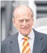  ??  ?? Prince Philip is said to be in good spirits.