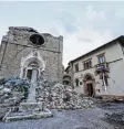  ?? Foto: M. Percossi, Ansa, dpa ?? Das Beben zerstörte viele Gebäude, hier die Basilika.