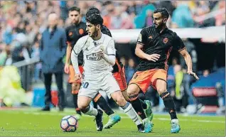  ?? FRANCISCO SECO / AP ?? Marco Asensio representa la pujanza del segundo equipo del Madrid