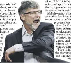  ??  ?? 1 Brown admitted that Hearts manager Craig Levein got his tactics and his team selection at Tynecastle ‘spot on’.