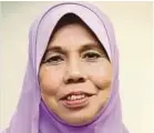  ??  ?? Puan Ainon Mohd Salehuddin