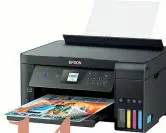  ??  ?? Stampante Epson assicura la carica sufficient­e a 14 mila pagine in bianco e nero per la EcoTank ET-2750