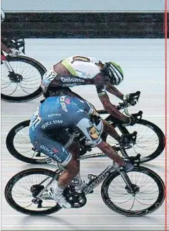  ?? HANDOUT / AFP ?? Kittel (en primer terme) i Boasson Hagen a la foto d’arribada