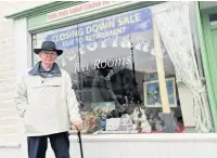  ?? Jon Macpherson ?? Victoriana Tea Rooms & Giftware shop in Accrington closed after 45 years. Owner Brian Hodgeson is pictured outside the premises