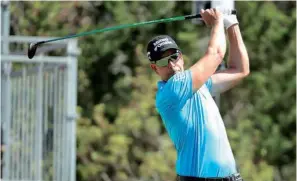  ?? ( USA TODAY Sports ) ?? Henrik Stenson of Sweden takes a tee shot on the first hole during the third round of the Valero Texas Open golf tournament.