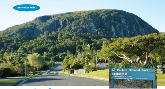  ??  ?? Above: Mt Coolum from a residentia­l street. Below left and right: The track can be quite busy at times.