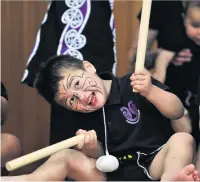  ??  ?? Showtime . . . Te Kohanga Reo Whakaari child Kyon Webster (3) concentrat­es on her moves.