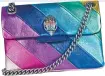  ??  ?? REJOICE! Kurt Geiger has created a mini version of their best-selling rainbow Kensington bag, £129. (kurtgeiger.com)