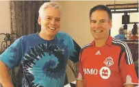  ?? COURTESY JAY KONDUROS VIA AP ?? Jay Konduros, left, and his brother, Bill, at Jay’s home Dec. 2 in Cambridge, Ontario. The brothers, who have hemophilia, are involved in a gene therapy study for their condition.