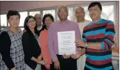  ??  ?? Community role-players who handed a memorandum to a Department of Social Developmen­t official in Phoenix are, from left, Ursulla Rhodes, Child Welfare SA; Aroona Chetty, director of Phoenix Child Welfare; Rajish Lutchman of the Aryan Benevolent Home;...