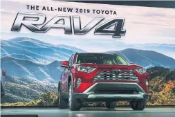  ?? DREW ANGERER/GETTY IMAGES ?? The RAV4 crossover took over as Toyota’s leading model in the U.S. last year. All of them were shipped into the country from Japan and Canada.