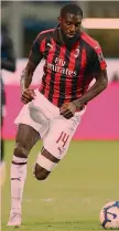  ?? LAPRESSE ?? Bakayoko è il secondo milanista con più falli subiti in A: 13