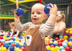  ??  ?? The centre of the soft play area features a ball pit