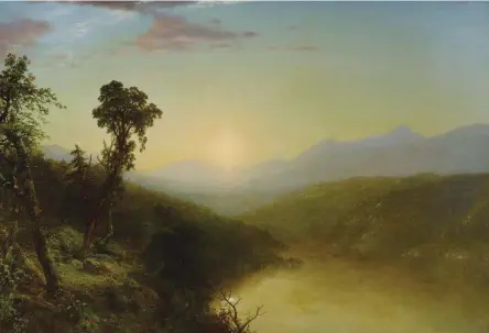 ??  ?? John Frederick Kensett (1816-1872), Sunset in the Adirondack­s, 1859. Oil on canvas, 40 x 60½ in., signed with the artist’s initials and dated lower left: ‘J.K. 59’. Estimate: $200/300,000 SOLD: $225,075