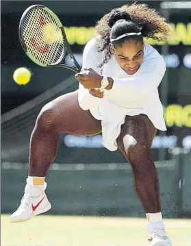  ?? FOTO: GETTY ?? Serena Williams batió ayer en cuartos de final a Camila Giorgi por 3-6, 6-3 y 6-4