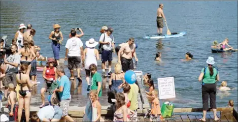  ??  ?? The second annual Gorge Swim Fest is set for noon to 4 p.m. at three spots on the waterway: Banfield Park, Esquimalt Gorge Park and Curtis Point.