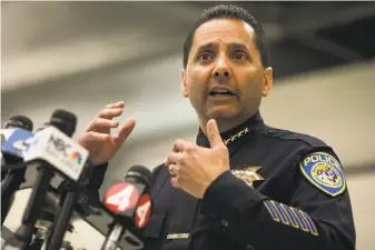  ?? Mason Trinca / Special to The Chronicle ?? BART Police Chief Carlos Rojas has filed a legal claim against the city of Santa Ana, his former employer, alleging he was forced out because he blew the whistle on city employees.