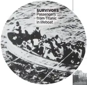  ?? ?? SURVIVORS Passengers from Titanic in lifeboat