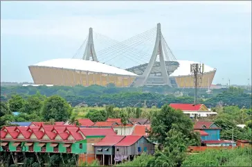  ?? HONG MENEA ?? The Morodok Techo National Stadium, located in the capital’s Chroy Changvar district, is to serve as the main venue for the upcoming SEA Games.