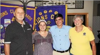  ?? SUBMITTED PHOTO ?? Angelina DeCario and Nick Pavlovitch, both juniors from Springfiel­d High School, were guests of the Springfiel­d Lions Club at a recent dinner meeting and spoke about their experience­s as members of the Lions’ All-State Band. The All-State Band...