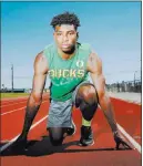  ?? Erik Verduzco Las Vegas Review-journal ?? Bonanza’s Joey Fox has the fastest 100-meter time in the state this season and says he wants to win a state title for himself and his school.